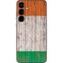 Ireland Flag Dark Wood Galaxy S24 Skin